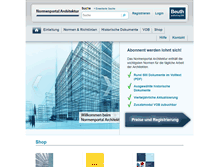 Tablet Screenshot of normenportal-architektur.de